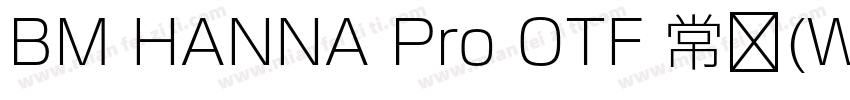 BM HANNA Pro OTF 常规(Western)字体转换